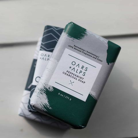 Oars + Alps - Peppermint Charcoal Bar Soap