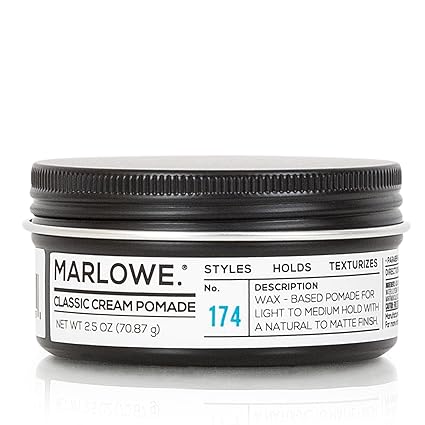 Marlowe - No. 174 Classic Cream Pomade for Men 2.5 oz