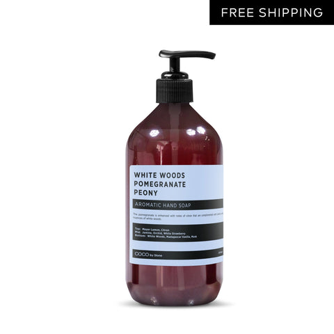Stone Candles - White Woods Pomegranate Peony Hand Soap