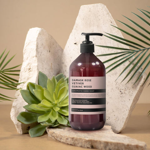 Stone Candles - Damask Rose, Vetiver, Guaiac Wood Hand Soap