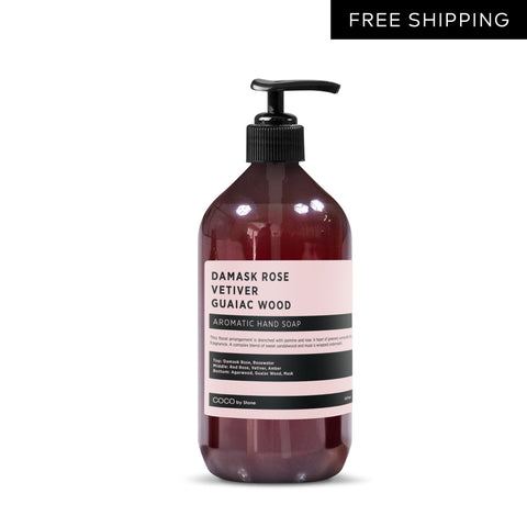 Stone Candles - Damask Rose, Vetiver, Guaiac Wood Hand Soap