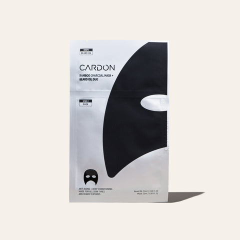 Cardon - Bamboo Charcoal Sheet Mask + Beard Oil