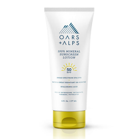 Oars + Alps - 100% Mineral Sunscreen Lotion with SPF 50