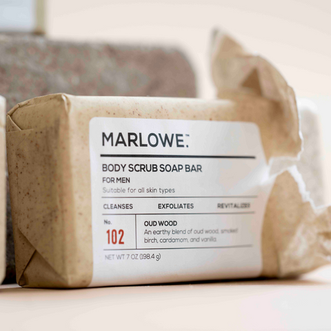 Marlowe - No. 102 Body Scrub Soap Bar - Oud Wood